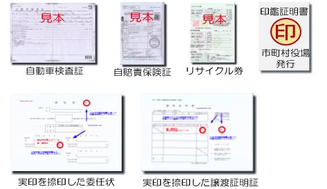 普通自動車の廃車書類